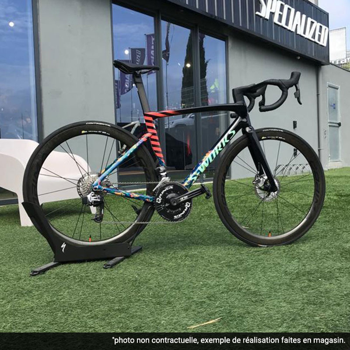 Kit Cadre S-Works Tarmac SL7 | Gloss Marbled Lagoon Blue