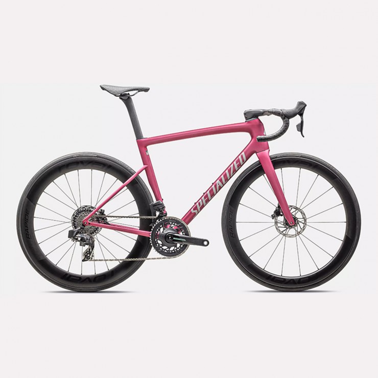 Tarmac SL8 Pro - SRAM Force eTap AXS | Satin Pink Tint Over Silver Dust