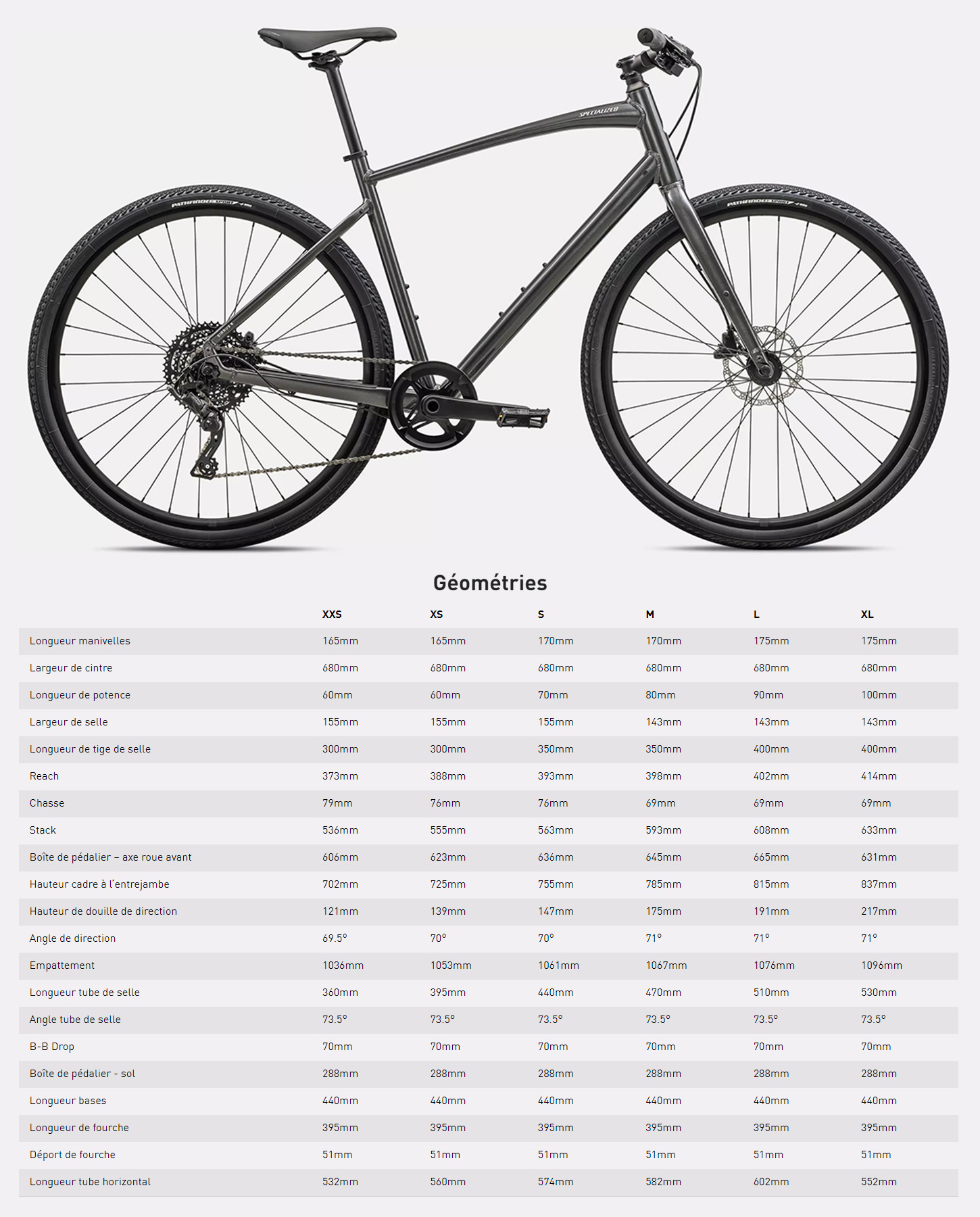 Guide de taille du vélo Sirrus X 3.0 année 2024